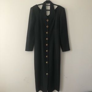 VINTAGE 80s Maxi Cutout Dress